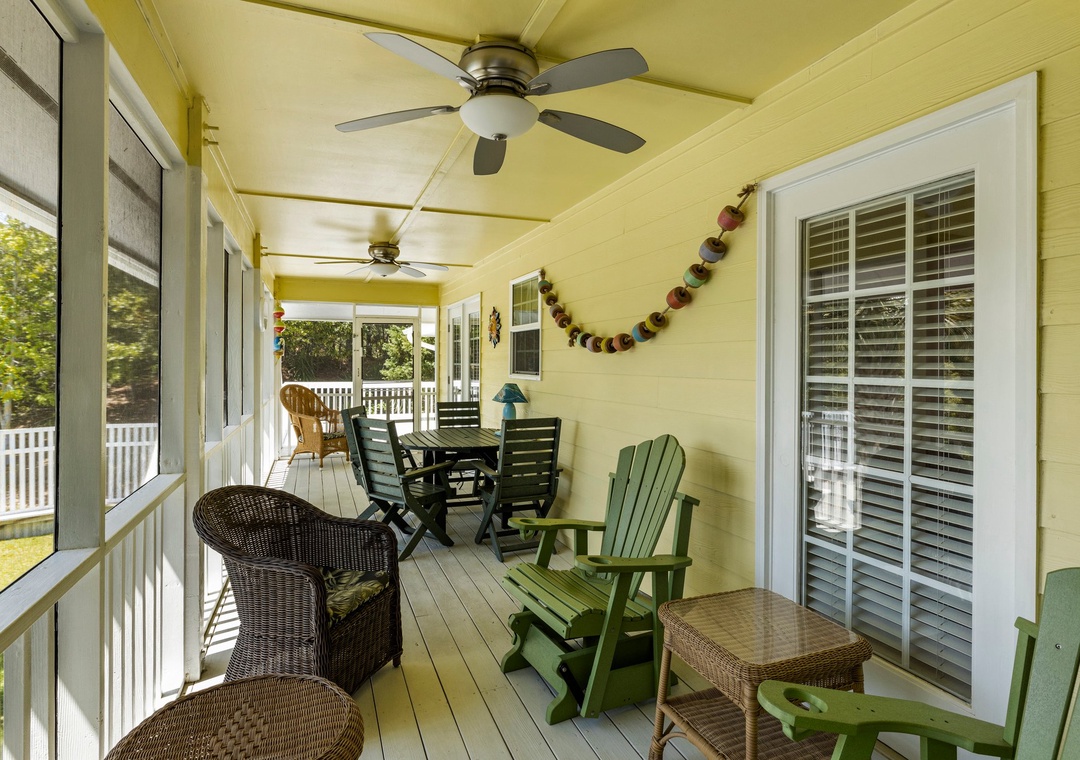 Screened in Porch off the Kitchen