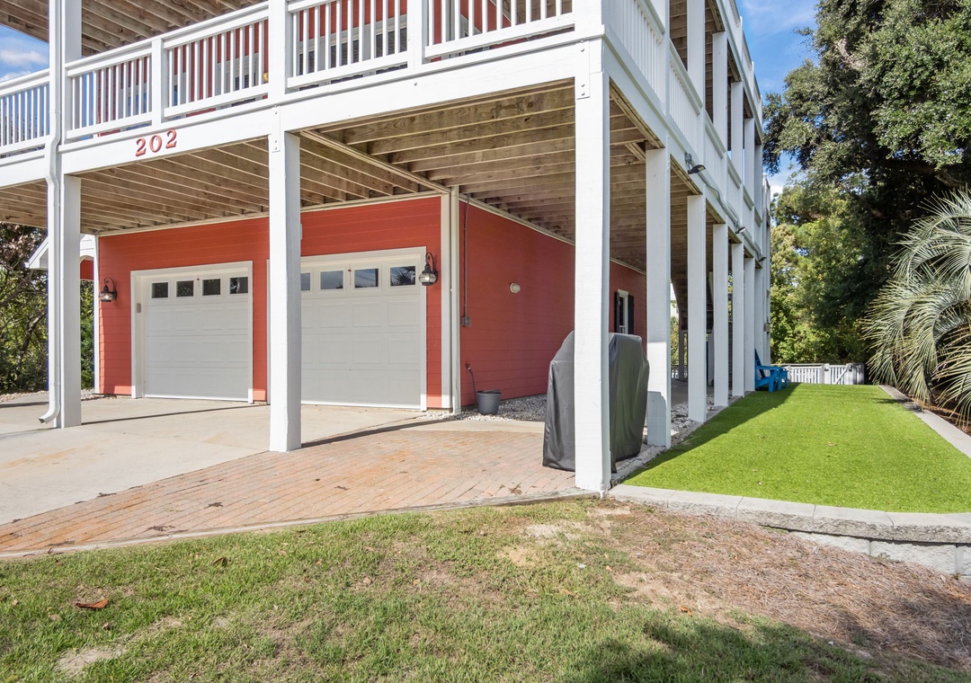Side Yard for Games and Grilling!