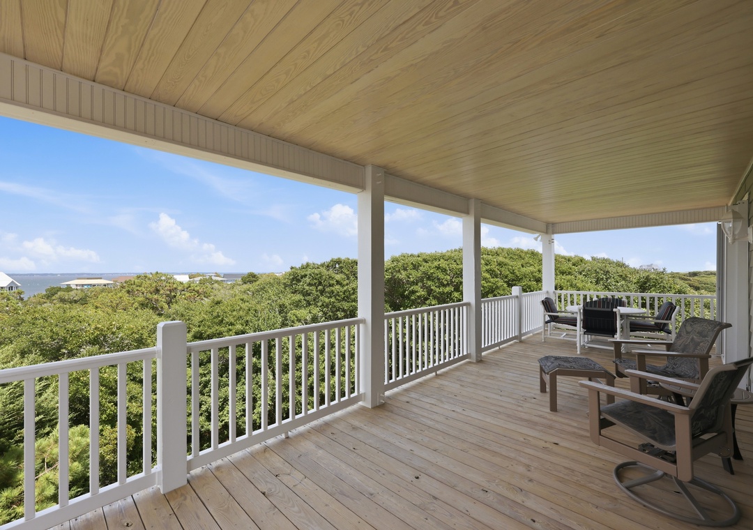 Blue Chair Stays | Covered Porch