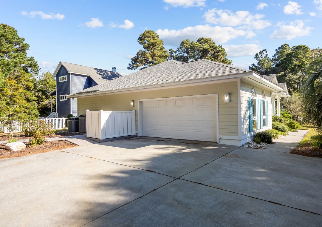 Driveway and Garage