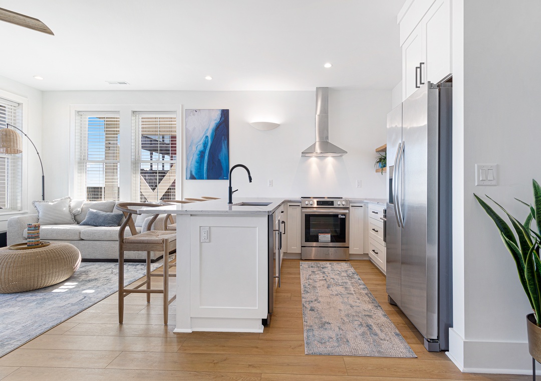 Sea Spray West | Kitchen and Living Area