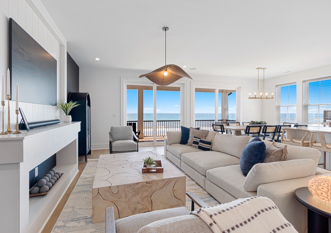 Sea Spray West | Open Living Area with Ocean Views