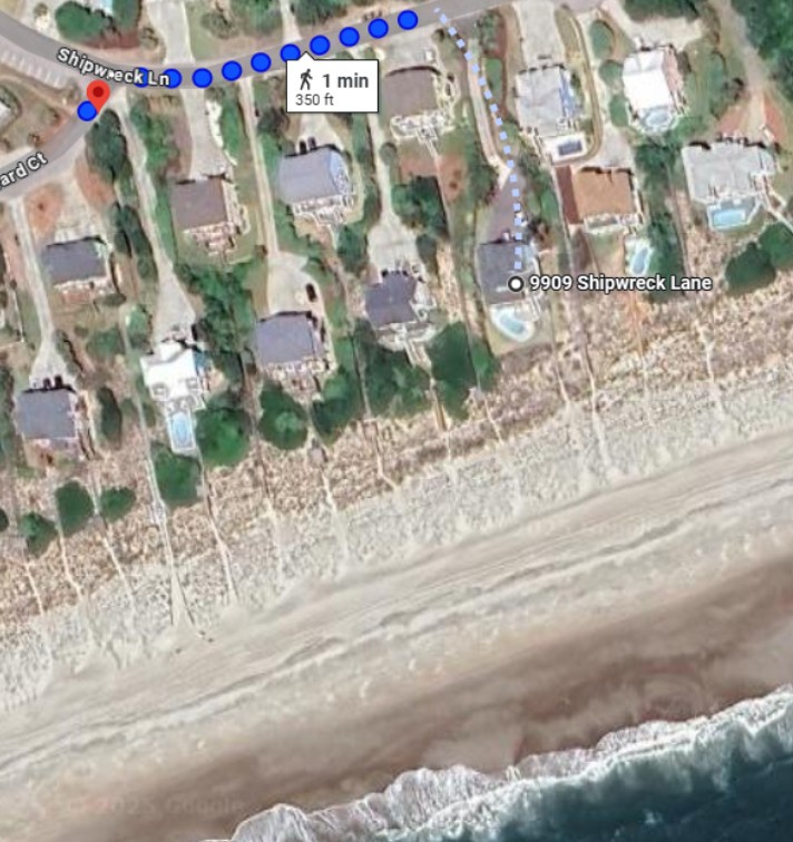 Whishing Whale beach access map