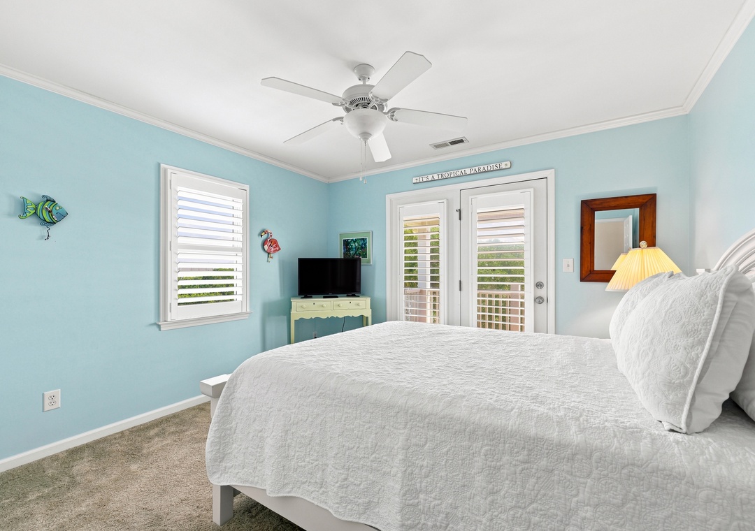 Blue Chair Stays | Bedroom