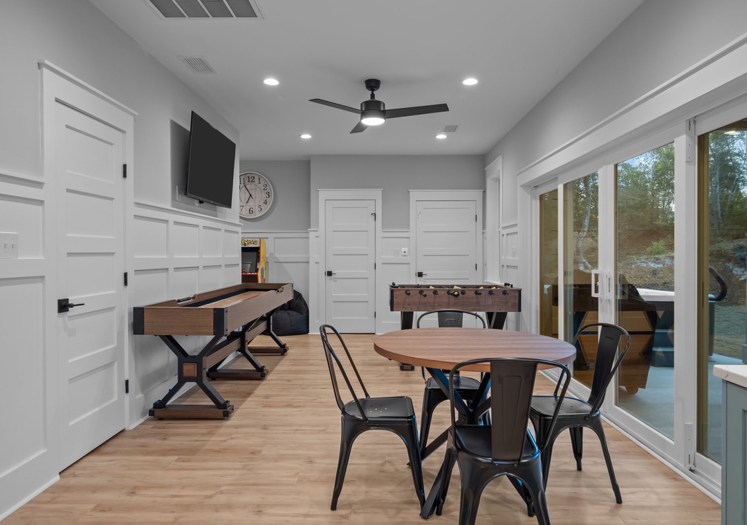 Ground Level Game Room! Access to back patio or pool area by a sliding window!