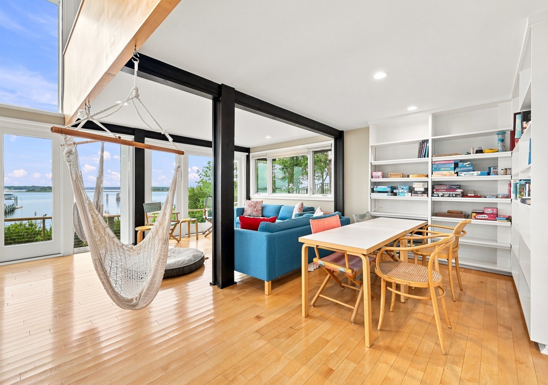 Bogue House | Great Room and Game Table