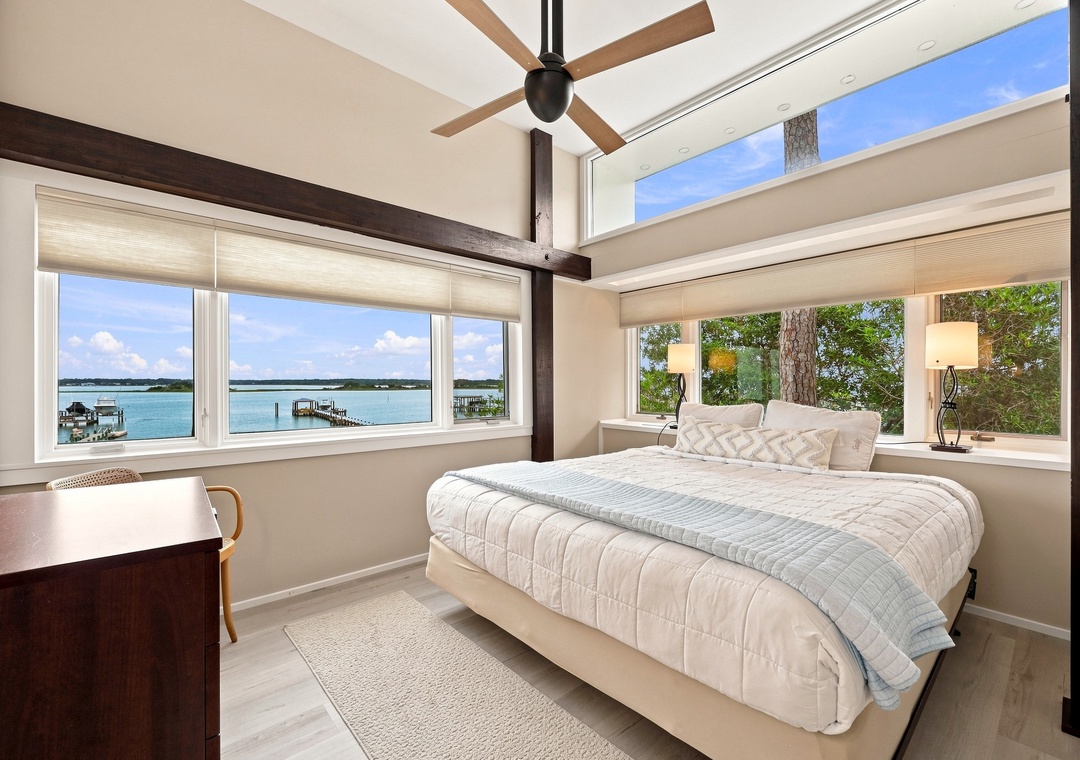 Bogue House | Bedroom and Sound View