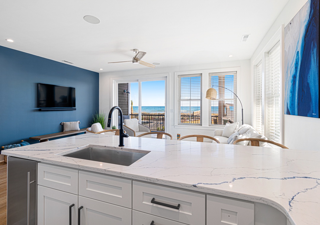 Sea Spray West | Kitchen with Ocean Views