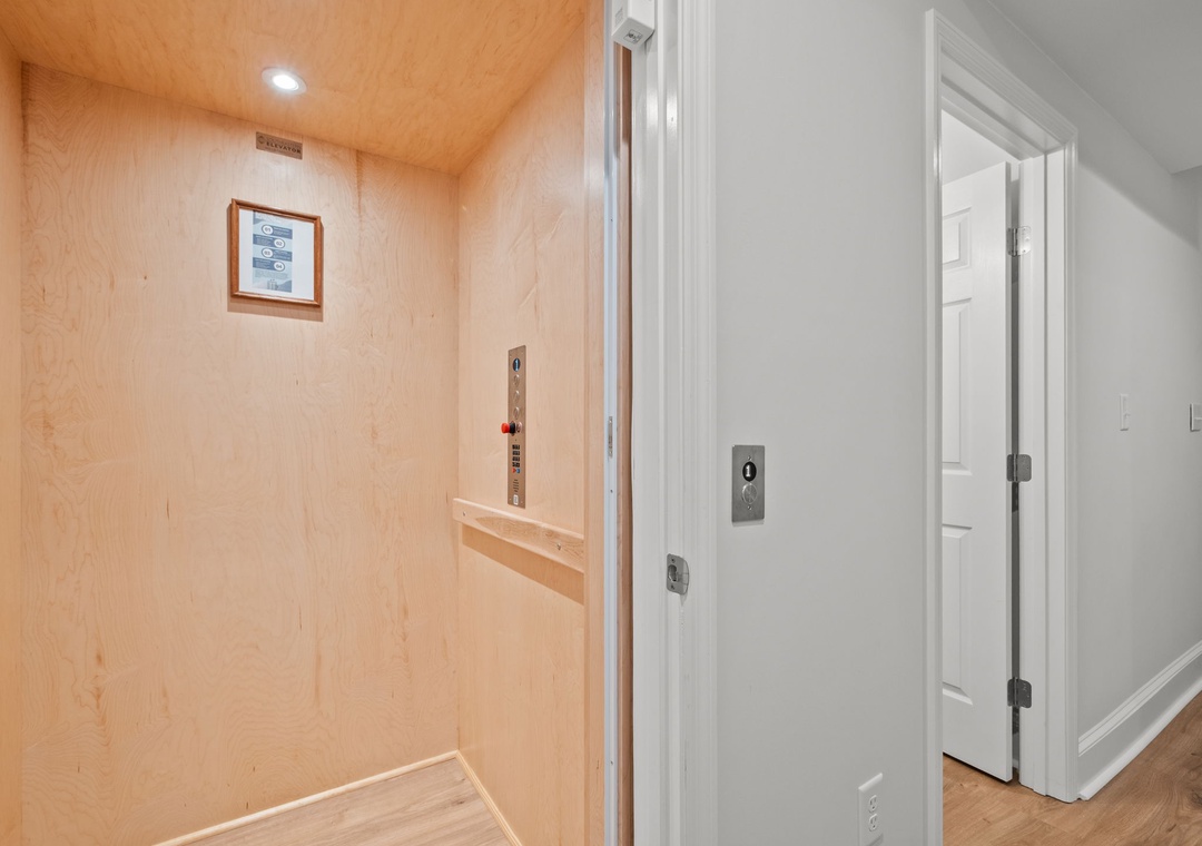 Step into your private elevator for effortless access to all floors of your home away from home.