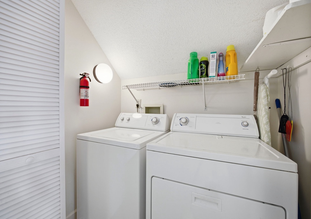 Laundry located on the Top Floor