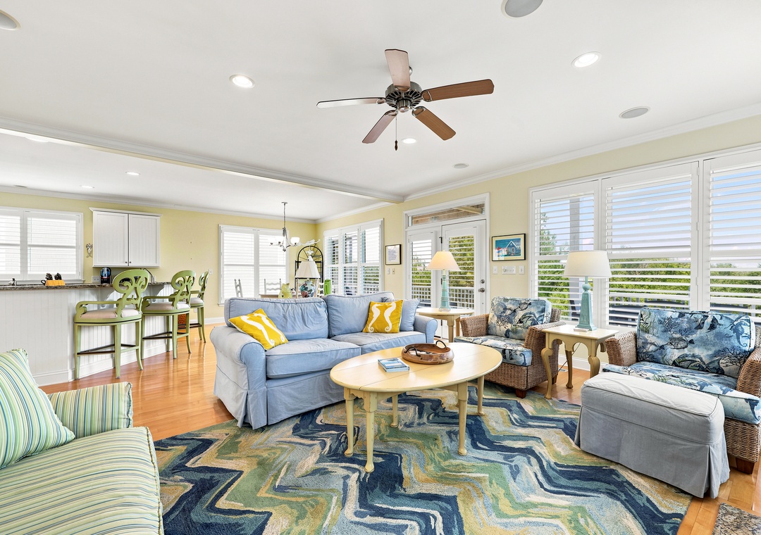 Blue Chair Stays | Living Area