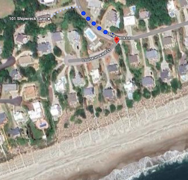 Emerald Cay West beach access map 