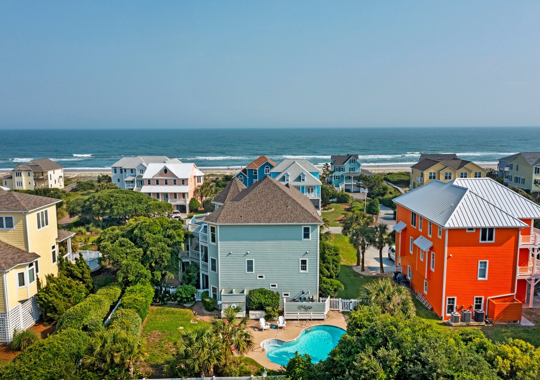 Back view Facing the Ocean