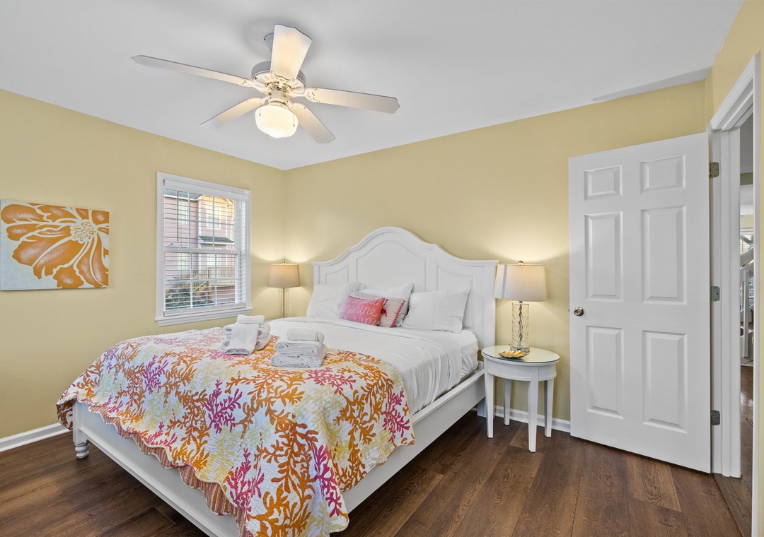 King Guest room off living room level