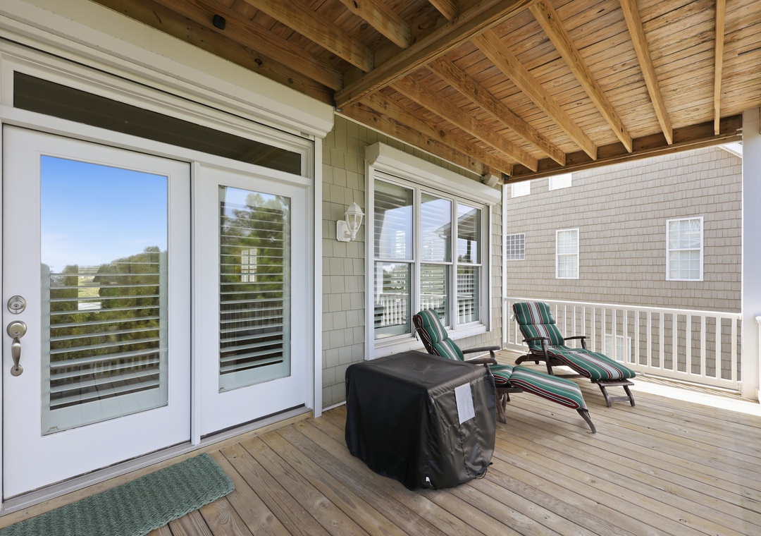 Blue Chair Stays | Covered Porch Seating