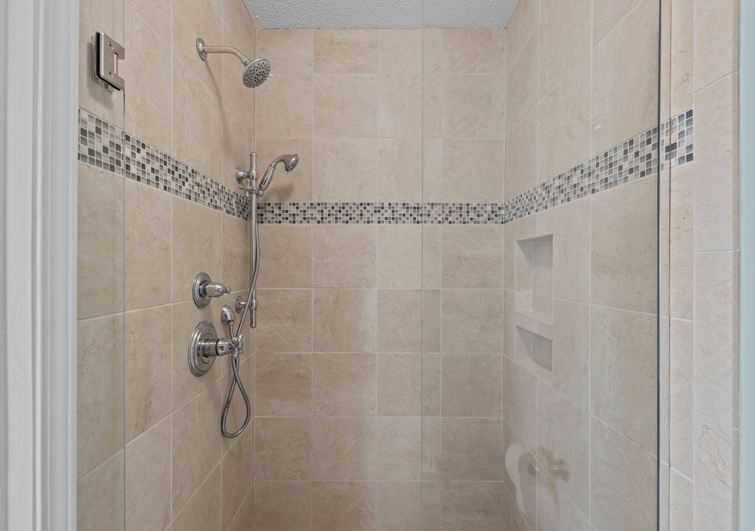 Mid-Floor King Suite Walk in Shower