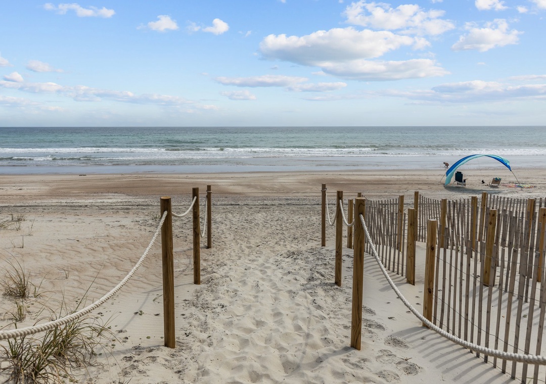 Beach access just steps across the street!