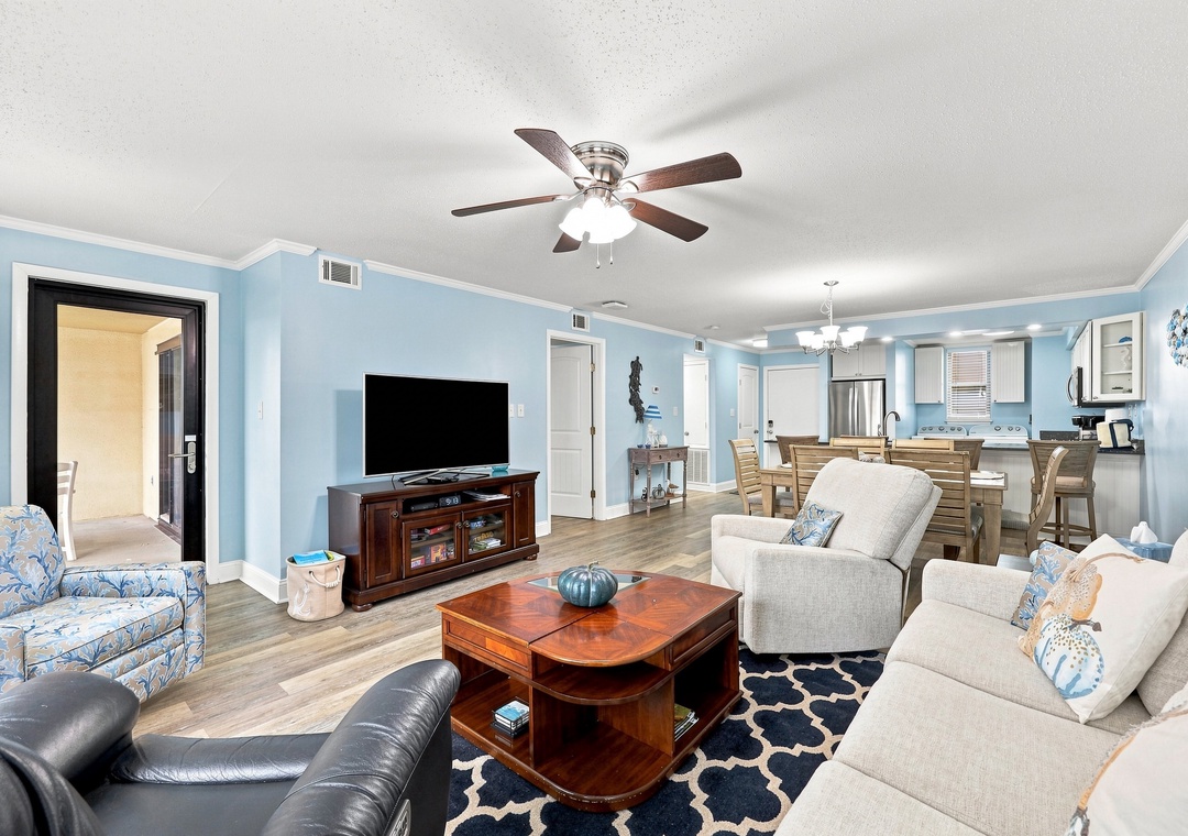 Summer Winds B-233 | Open Living and Dining Area