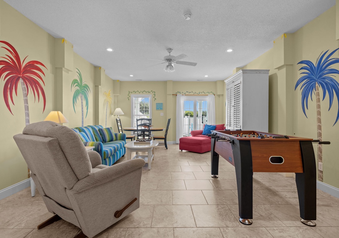 Bottom Floor Common area with Foose Ball Table