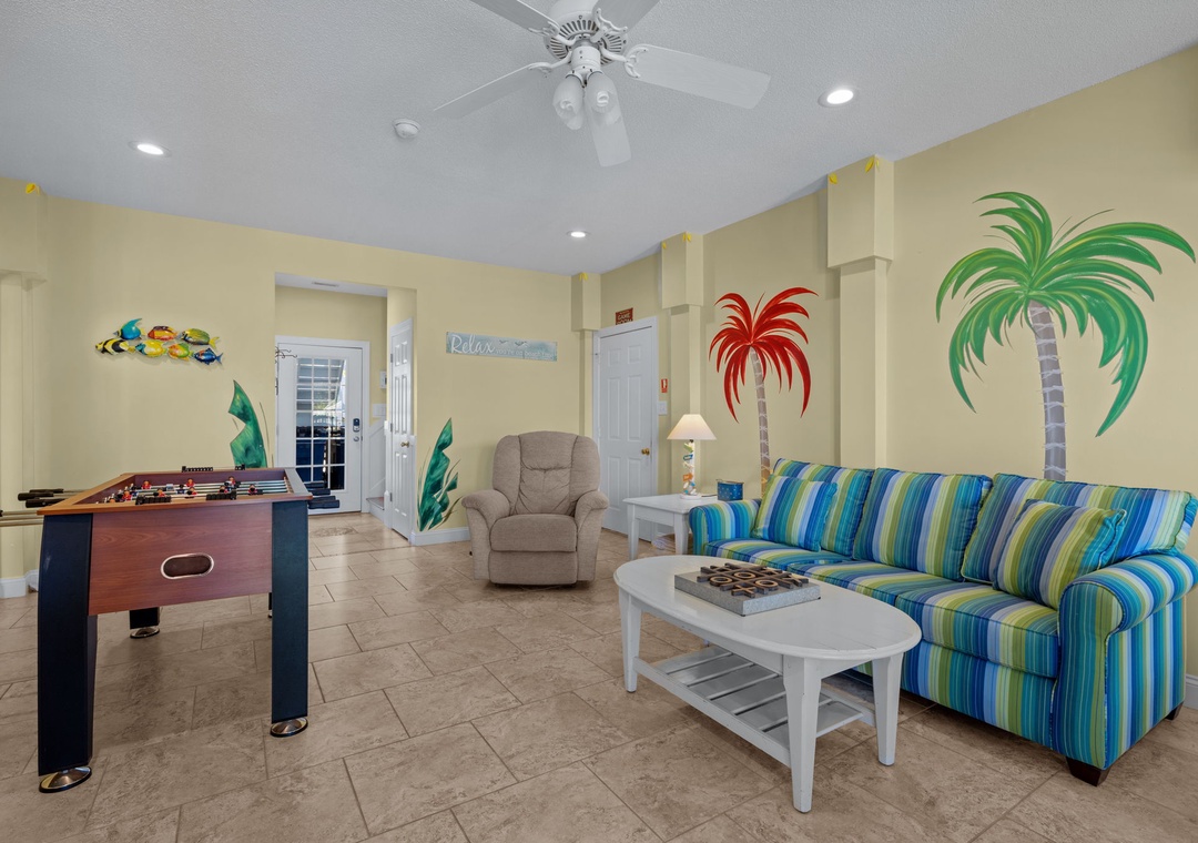 Bottom Floor Common area with Pull out Couch