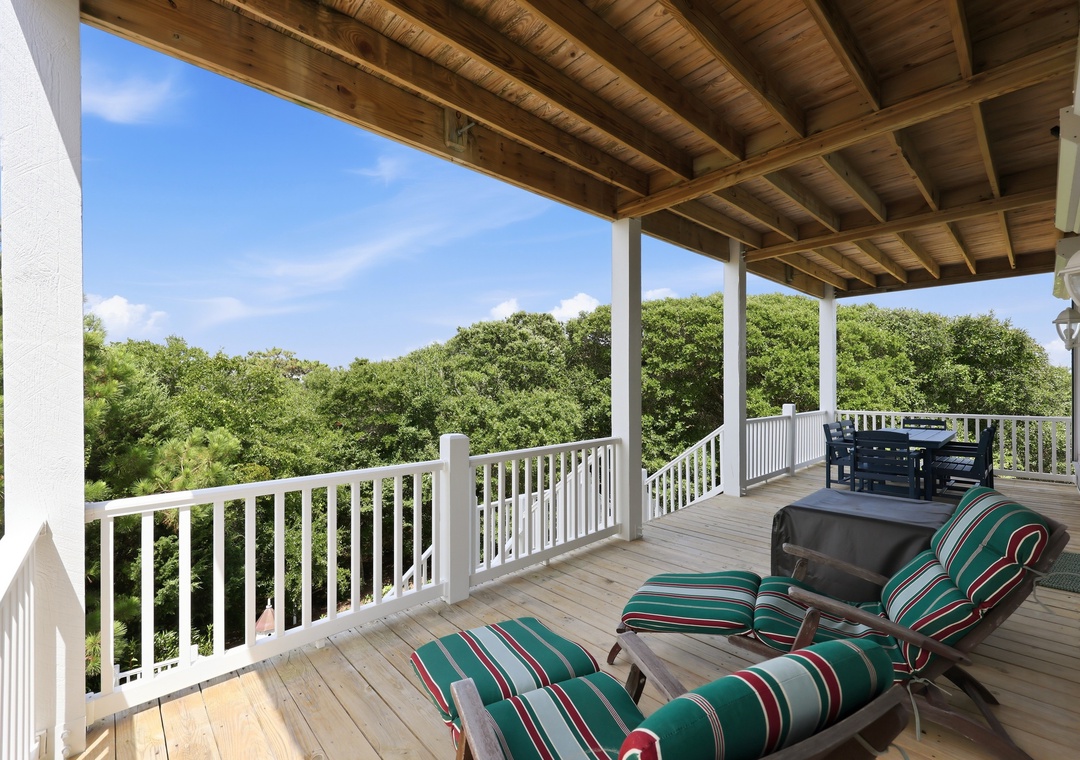 Blue Chair Stays | Covered Porch Seating