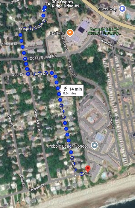 Quail Ridge beach access map 