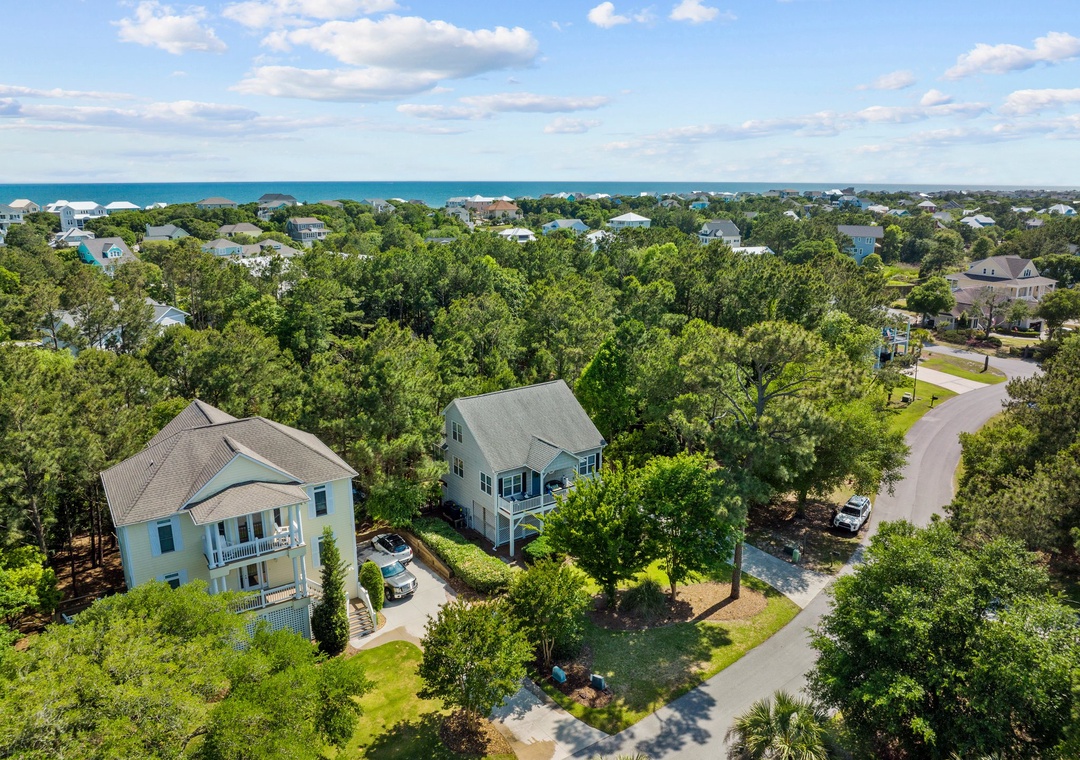 Drone Shot of the home and neighborhood.