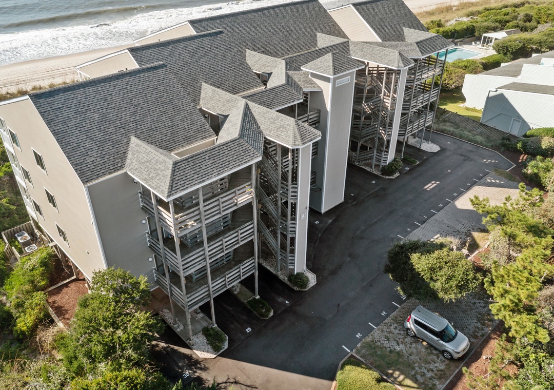 Stunning beachfront property with direct beach access and panoramic ocean views from this elevated coastal location.