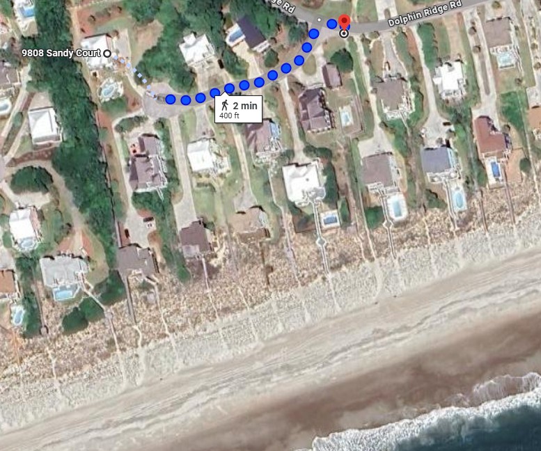 Seaside Retreat beach access map 