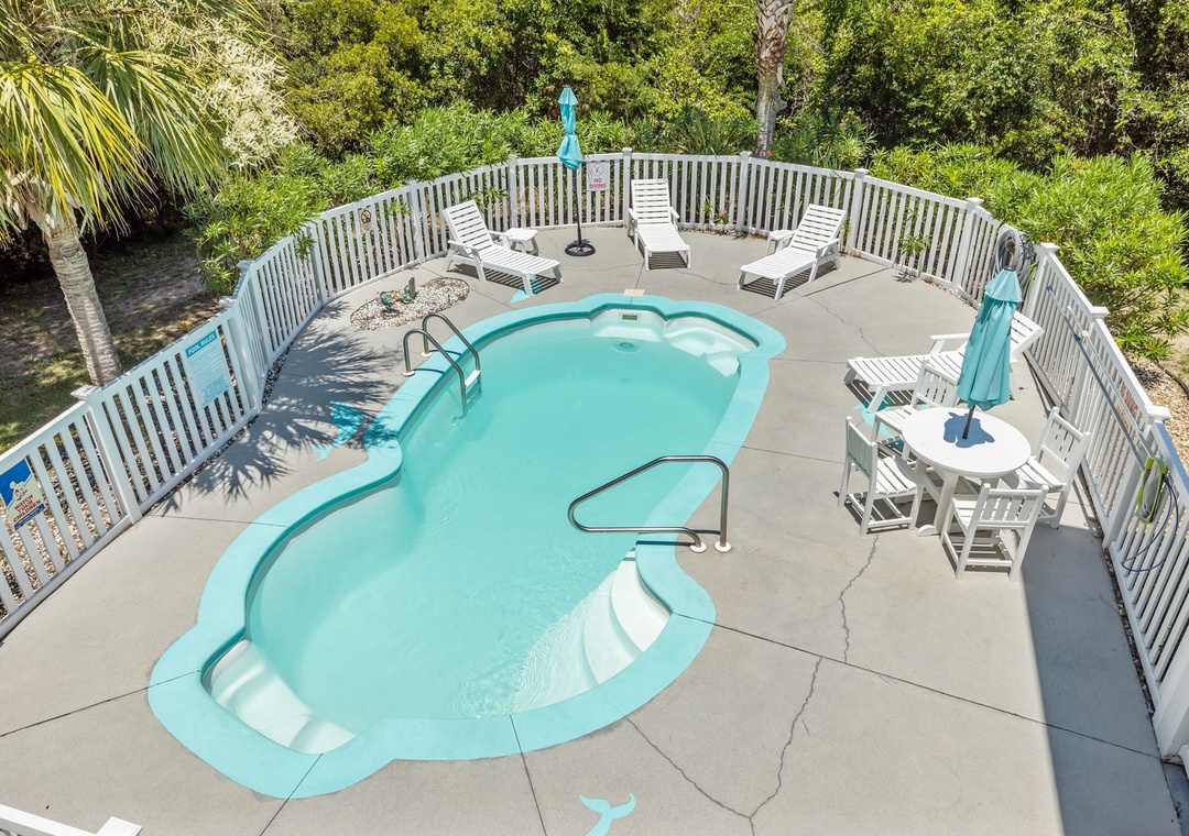 Pool View from the Back Deck