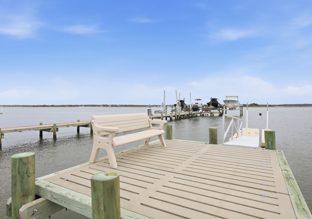 Bogue House | Private Dock and Seating