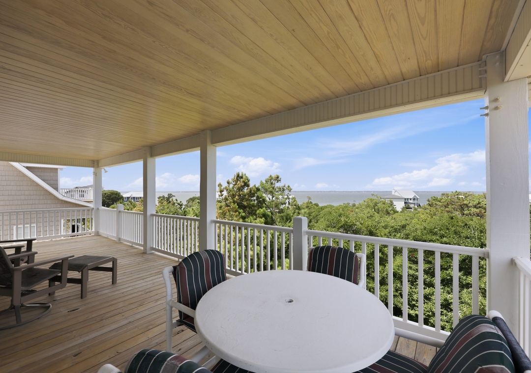 Blue Chair Stays | Covered Porch Seating