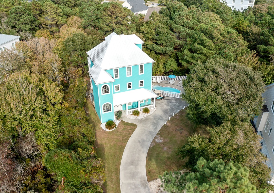 Birds Eye View Front Yard