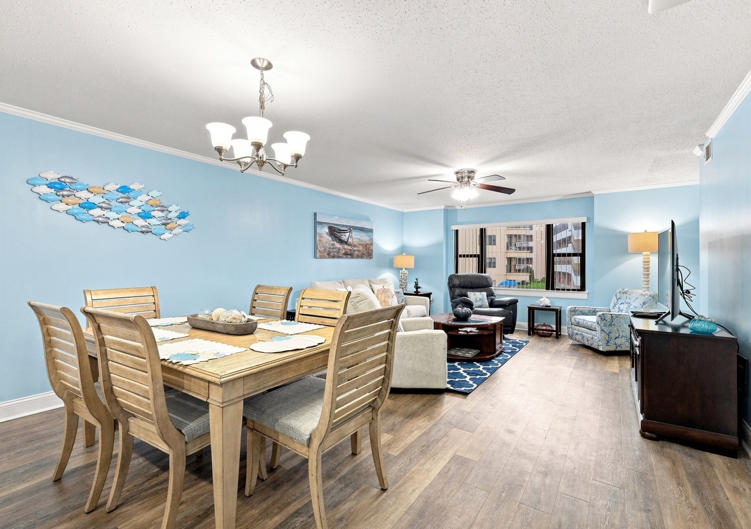 Summer Winds B-233 | Open Living and Dining Area