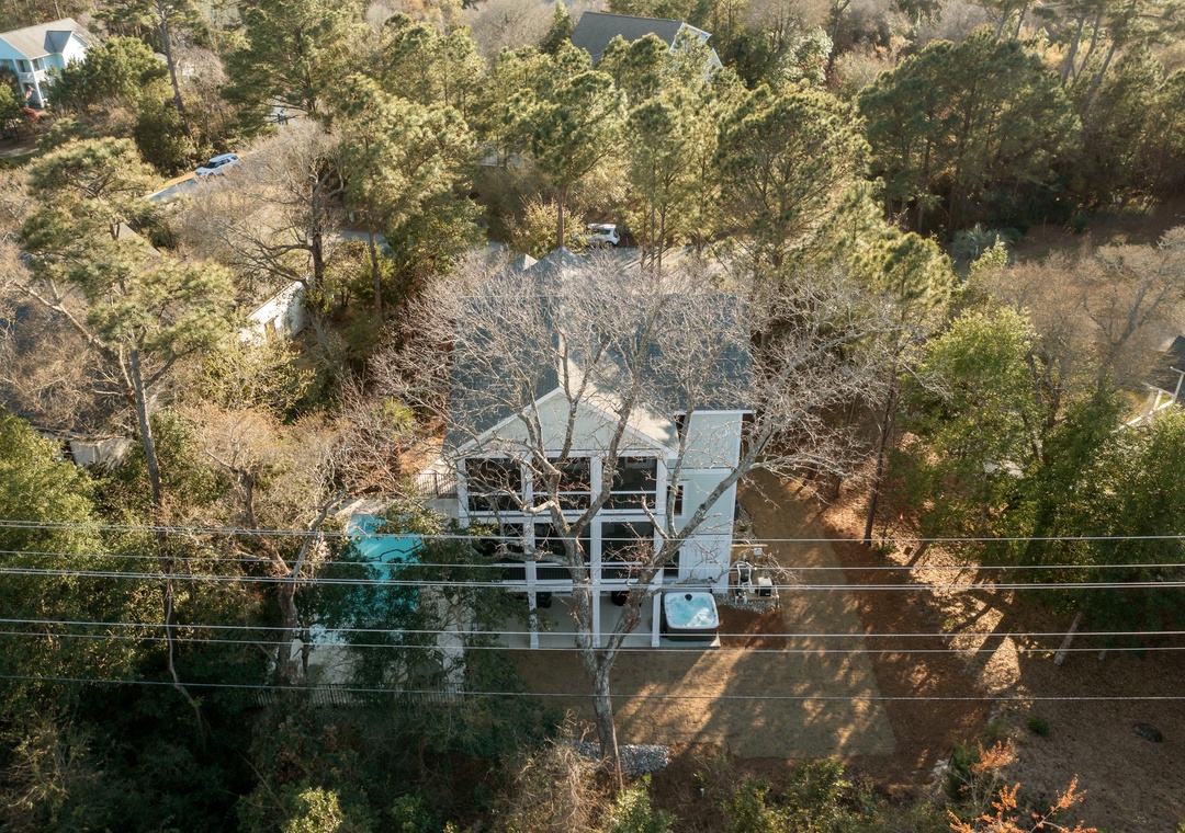 Aeriel view of top of house