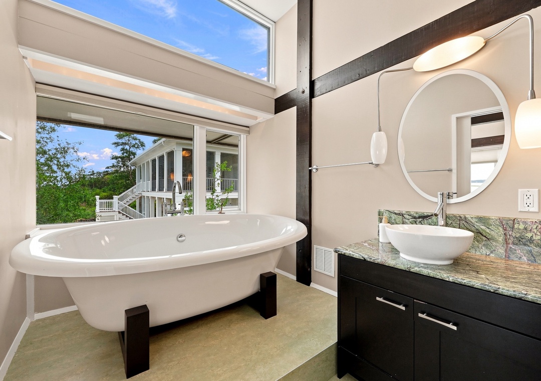 Bogue House | Bathroom and Freestanding Tub