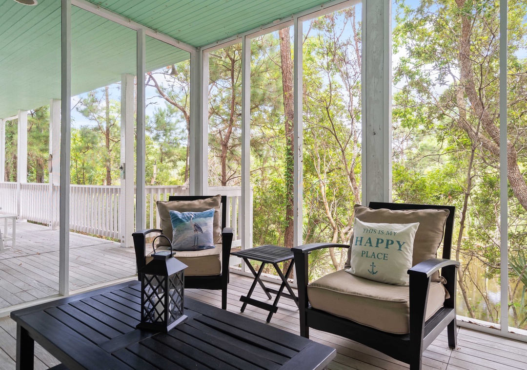 Porch Overlooking the Turtle Ponds.