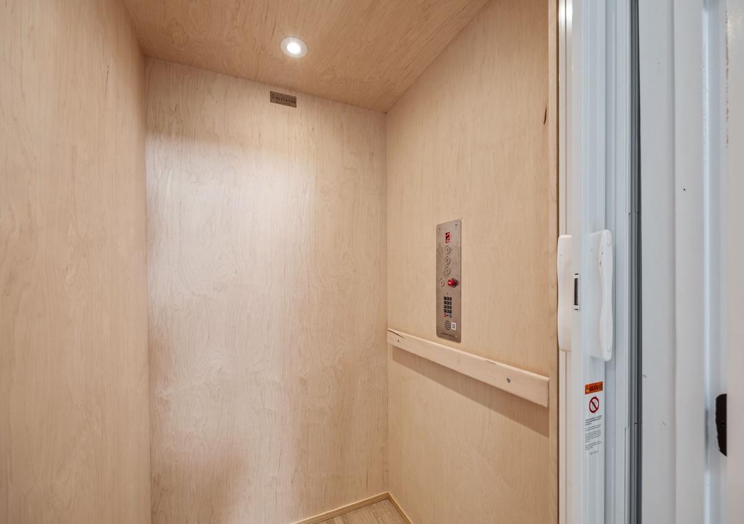 The elevator provides convenient access to all floors of the building.