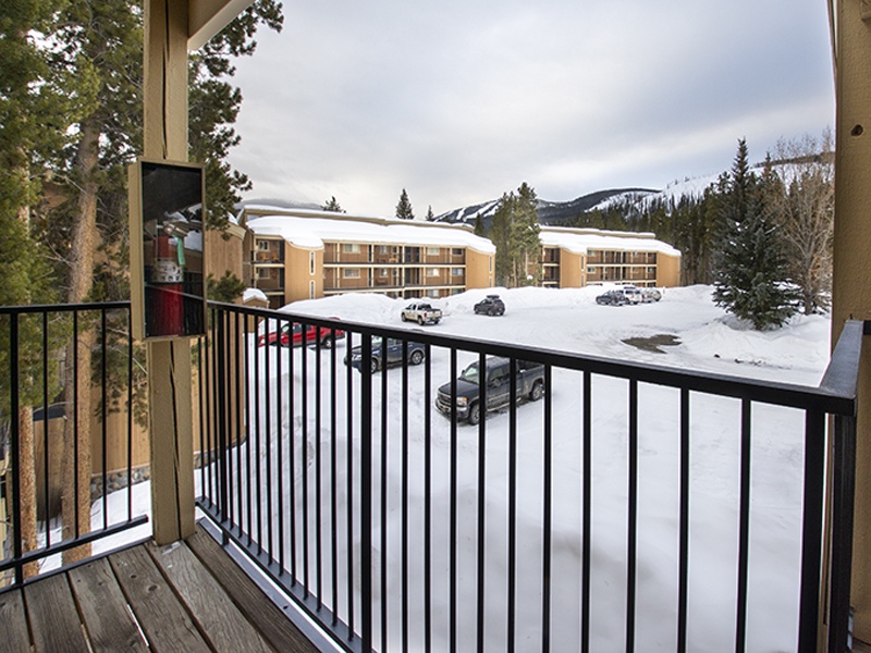 Step onto your private balcony and breathe in the crisp mountain air while taking in stunning winter views of snow-covered peaks.