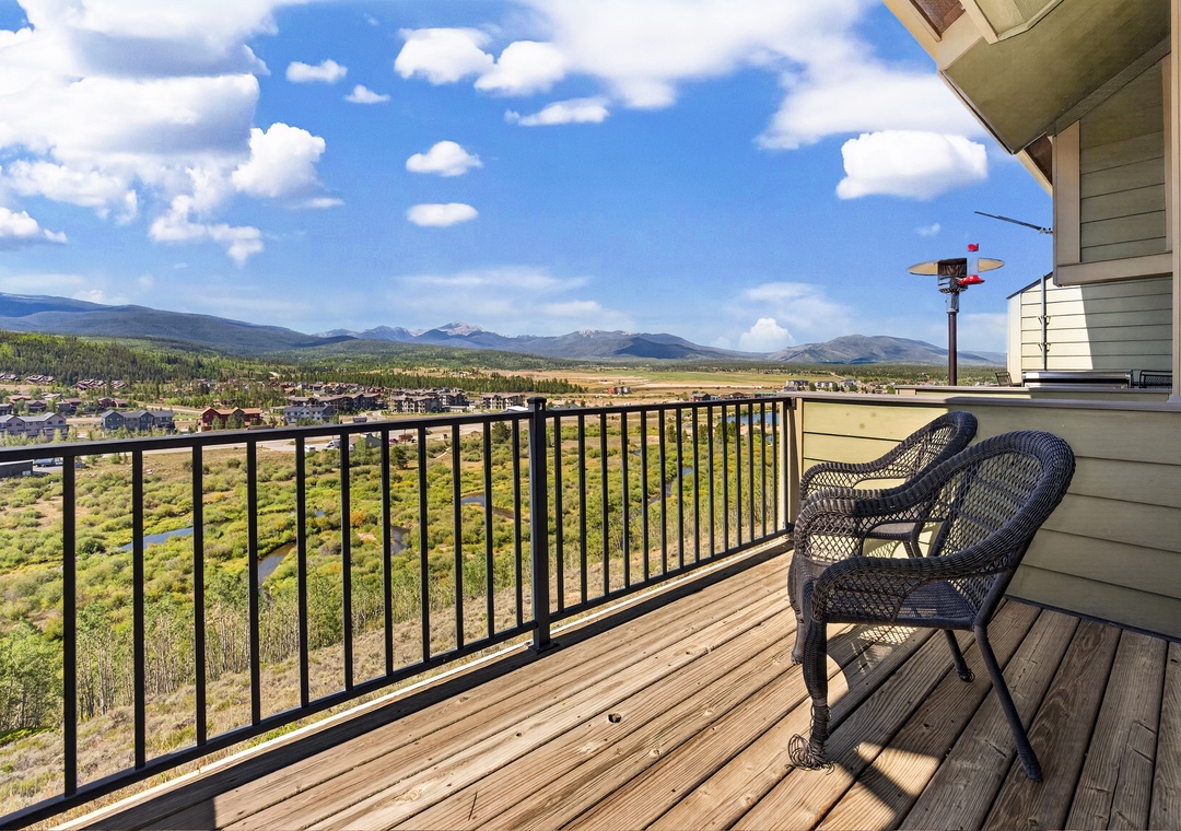 Step onto your private balcony and take in the stunning mountain views framing the valley below. Relax in the wicker chairs and breathe in the fresh alpine air.
