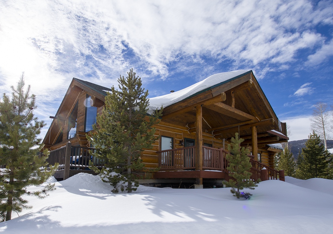 Miles Behind Log Cabin