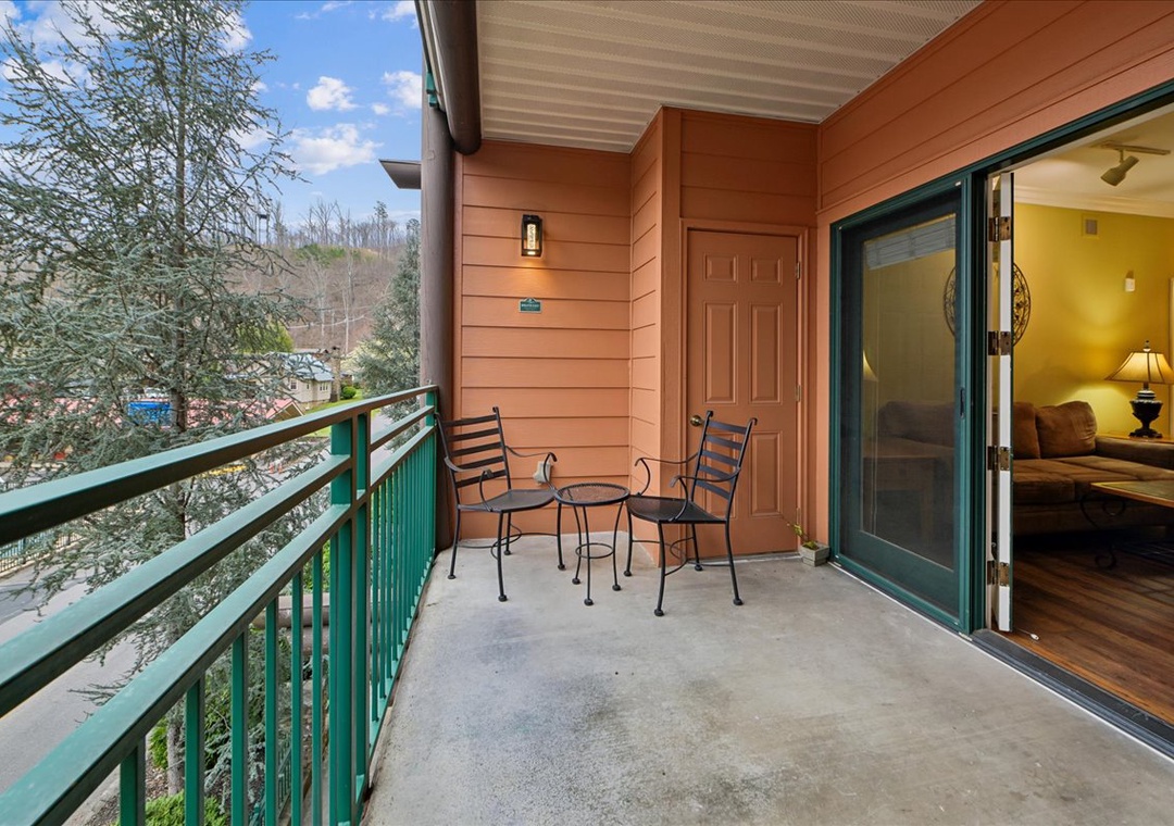 Step onto your private balcony and savor mountain coffee while watching the world wake up below.