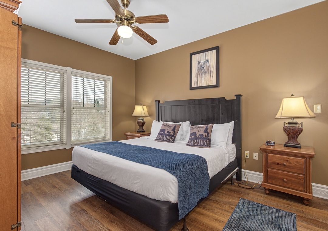 Unwind in your cozy bedroom with crisp linens and warm lighting creating the perfect sanctuary for restful nights.