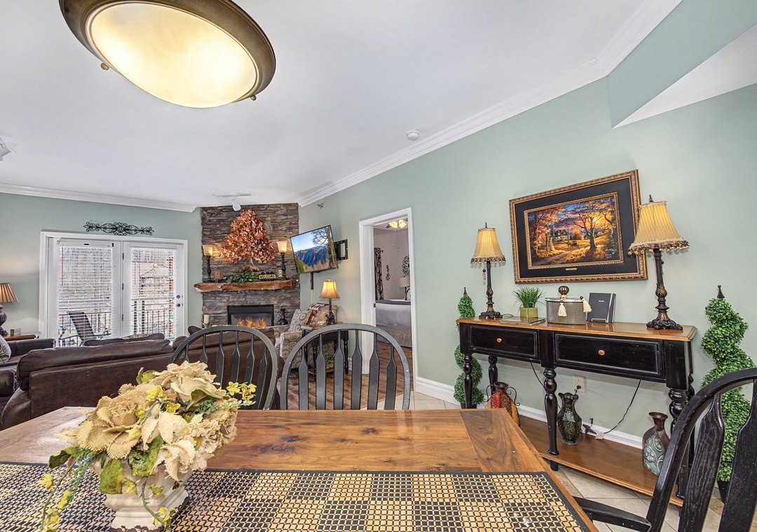 Enjoy a meal at the dining table