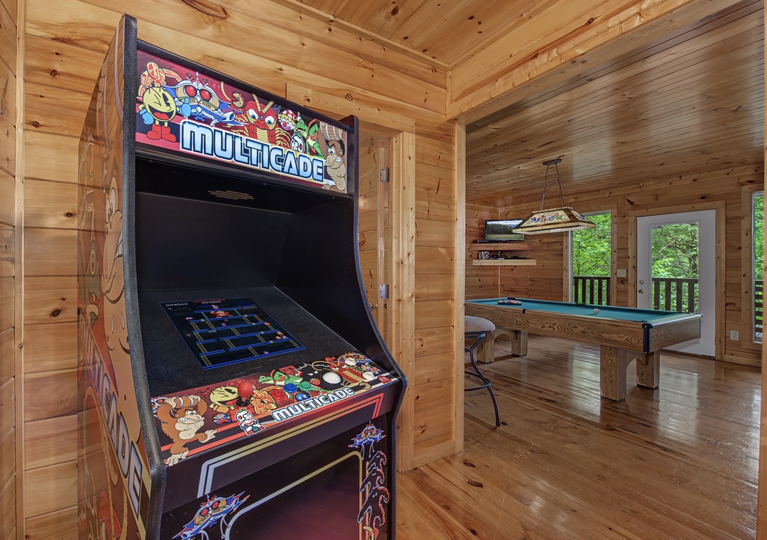 Challenge friends to retro arcade games, then move on to billiards—your game room has everything you need for hours of fun and friendly competition.
