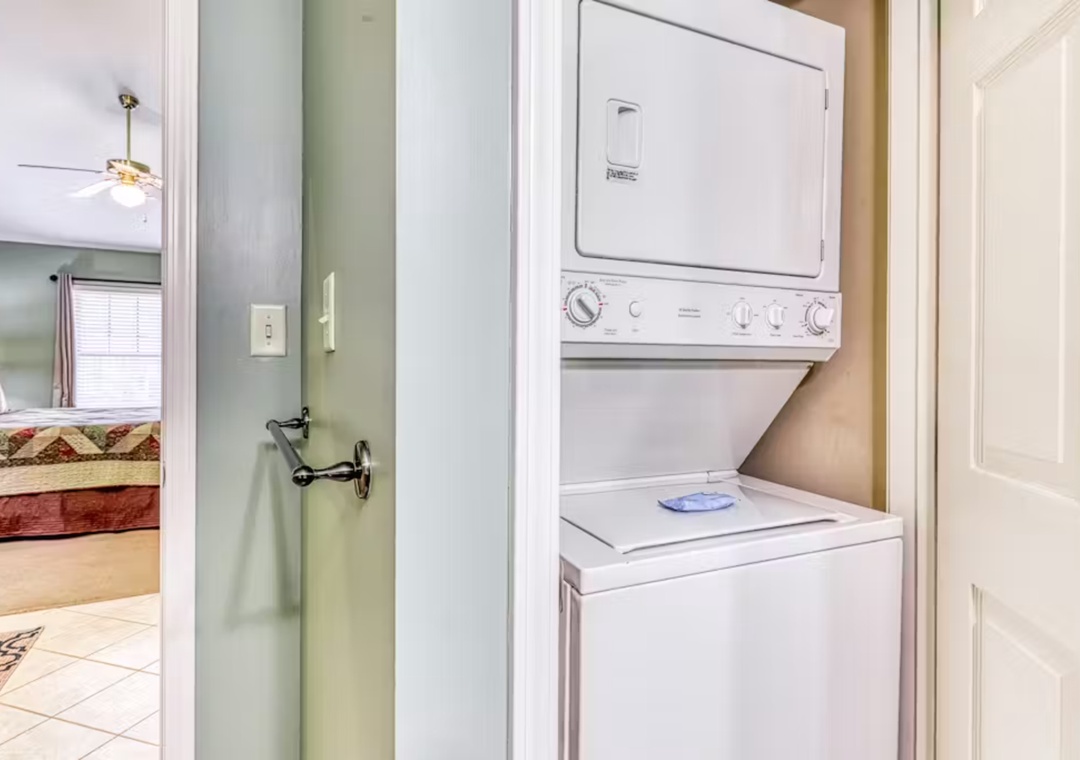 Your own washer and dryer make extended stays effortless—no need to pack extra clothes or search for laundromats.