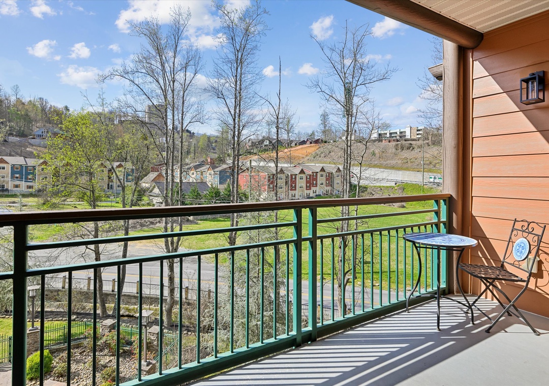 Step onto your private balcony and breathe in the fresh air while taking in peaceful neighborhood views—perfect for morning coffee.