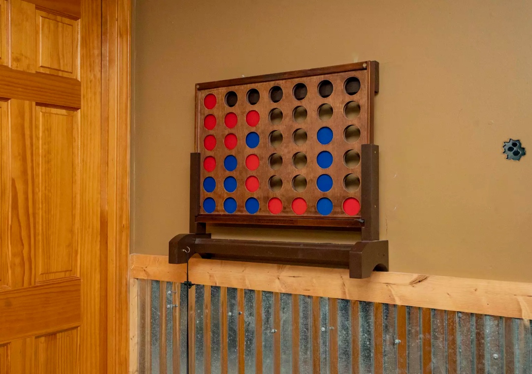 Challenge friends to a classic game of Connect Four in your cozy retreat's upstairs loft area.