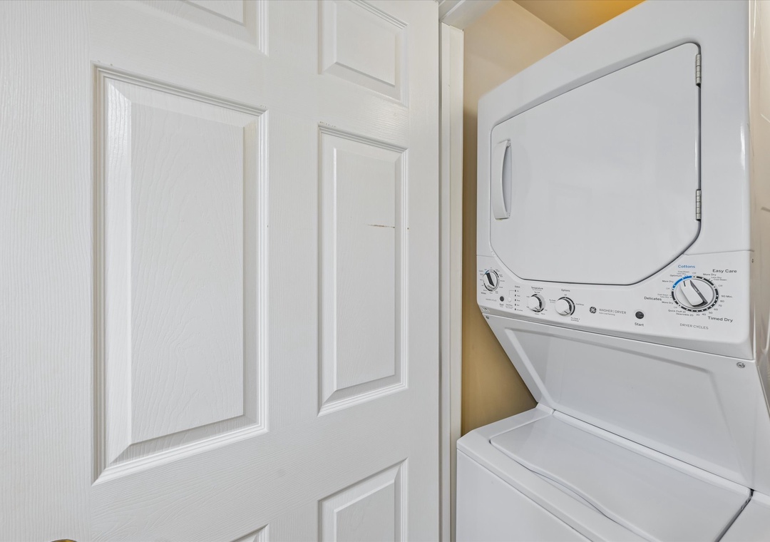 Your own private washer and dryer make packing light a breeze—just toss in your vacation clothes and relax.