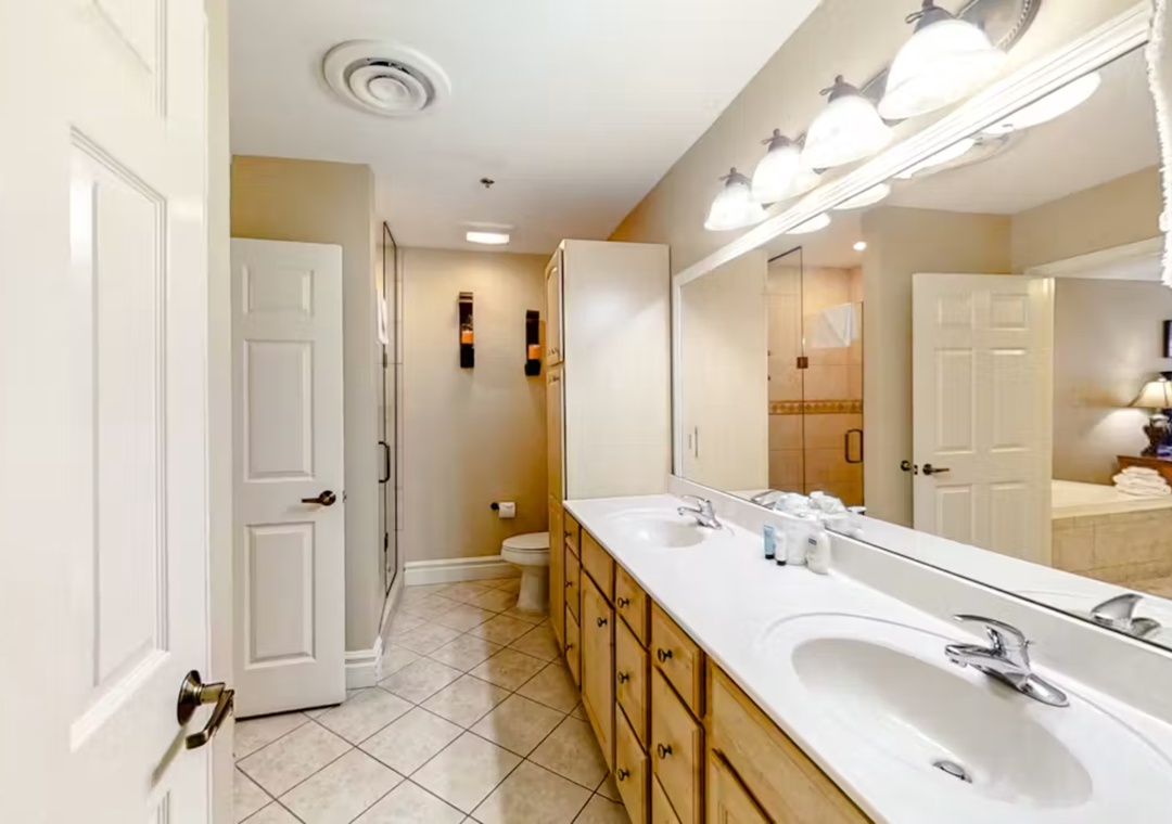 Unwind in your spacious master bathroom with dual vanities, perfect lighting, and plenty of storage for all your essentials.